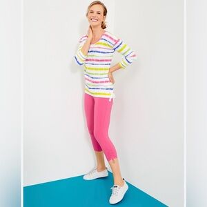 T By Talbots Cotton Tie Dye Tee Multi Color Size Small Petite